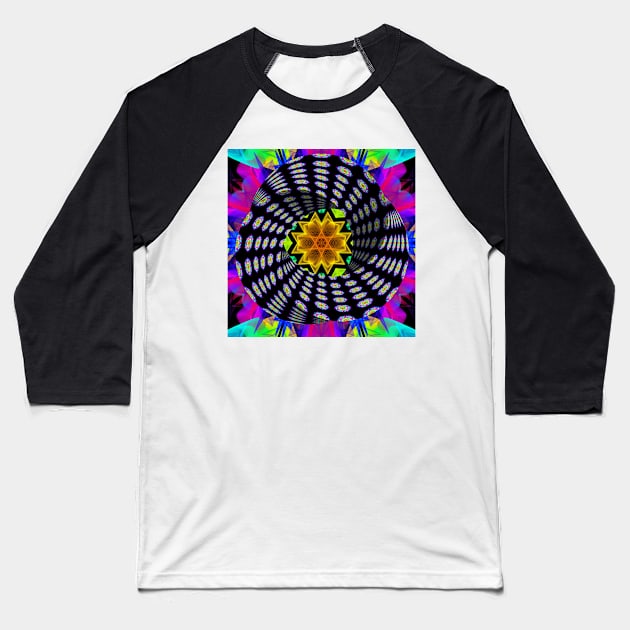 Atomic Fusion - Mobius Flower Baseball T-Shirt by Boogie 72